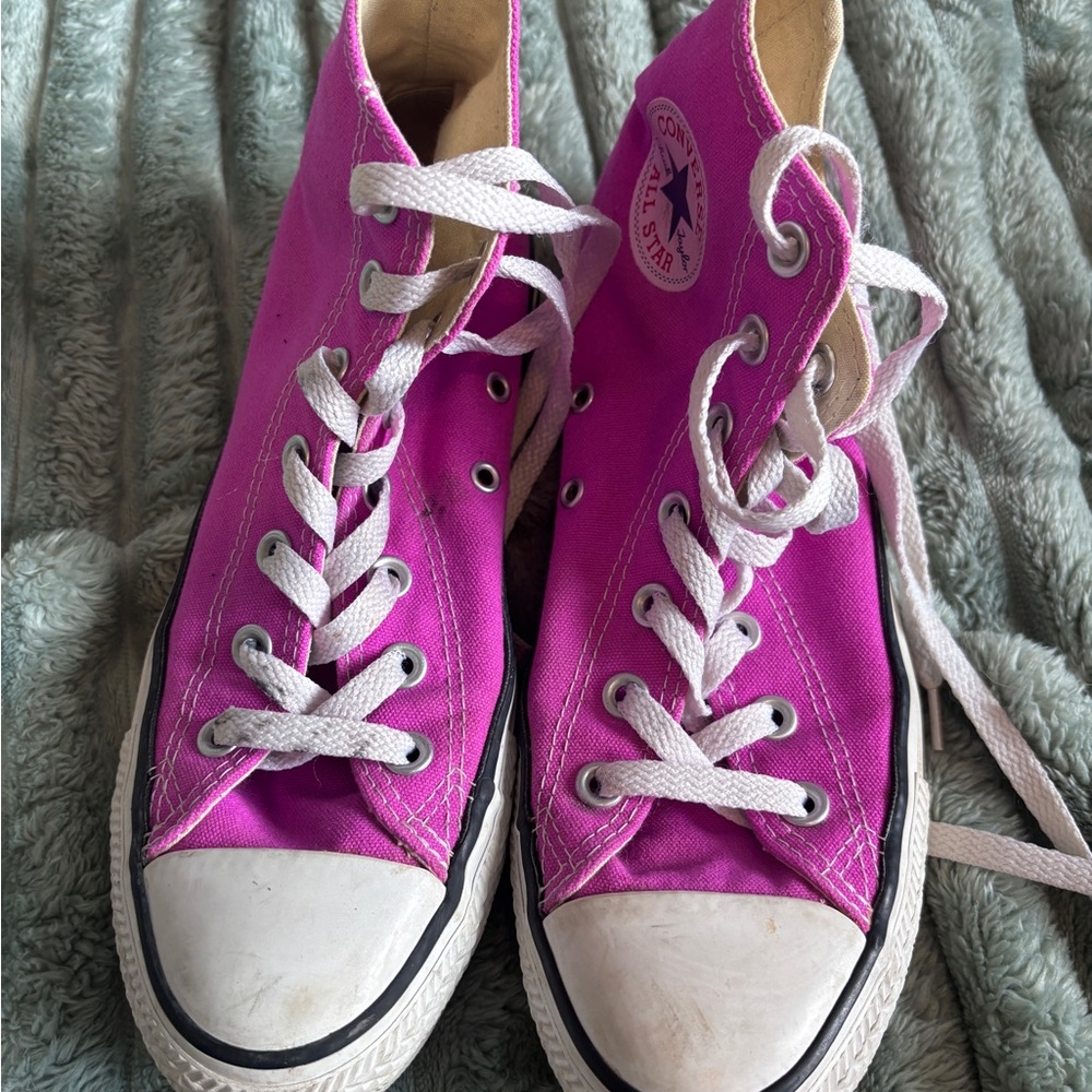 Hot Pink Chuck Taylor Converse - Picture 2 of 4